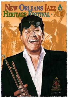 Performance Art: “The Chief of New Orleans” Louis Prima 2010 New Orleans Jazz Festival Poster by Tony Bennett