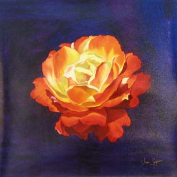 Portrait of a Gingersnap Rose painting by Jane Seymour