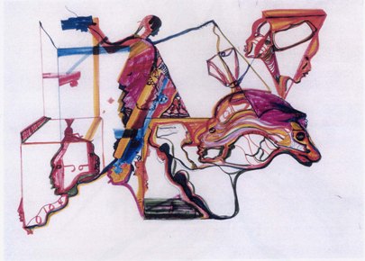Painting by Miles Davis Painting by Miles Davis