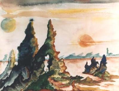 Valleys of Neptune Painting by Jimi Hendrix Valleys of Neptune Painting by Jimi Hendrix