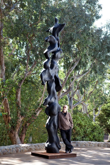 Herb Alpert with one of his sculptures