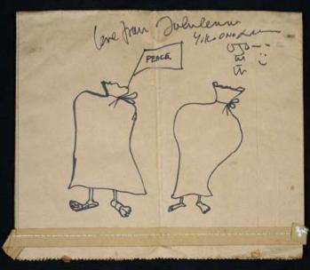 Bag drawing by John Lennon