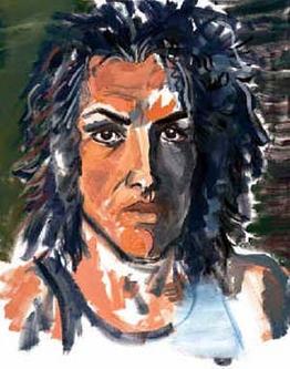 Paul Stanley self portrait painting