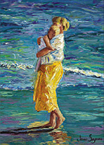 “Ocean's Tranquility with Mother and Child” by Jane Seymour