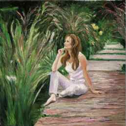 Self Portrait in the Garden by Jane Seymour