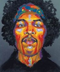 Solid Color, Jimi Hendrix by Grace Slick