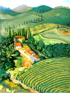 Tuscan landscape by Tony Bennett